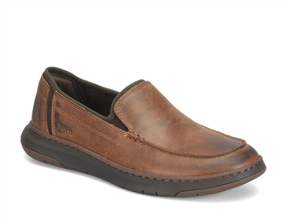 NEW BORN men's silvo moc toe slip-on in brown